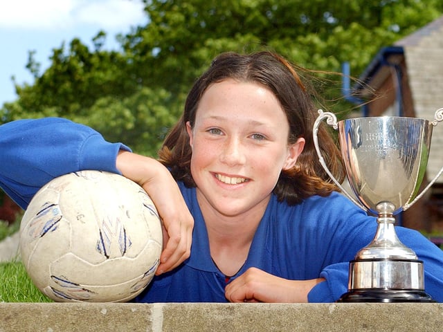 Lucy was a trophy winner at Lindisfarne Middle School 19 years ago.