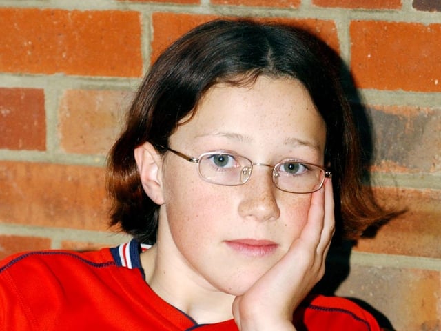 Lucy as an 11 year old when she was playing for Sunderland Youth Academy in 2003.