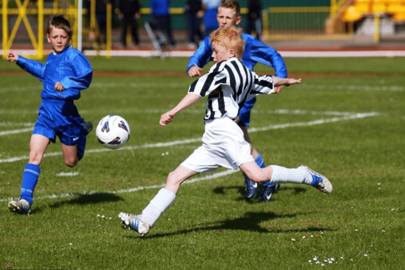 It's the Monkton Football Cup final and Hetton Under-11 Boys are taking on Whiteleas Madrid (in the black and white). Remember this? Photo: IB