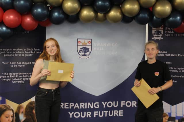 Swanwick Hall students with their results