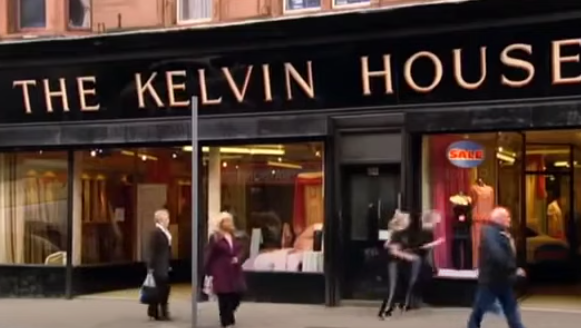 Kelvin House was a long time mainstay on Dumbarton Road, with the shop selling household textiles. It even featured in an episode of Still Game with Jack and Victor in search for curtains after Shug created a hatch for them. 