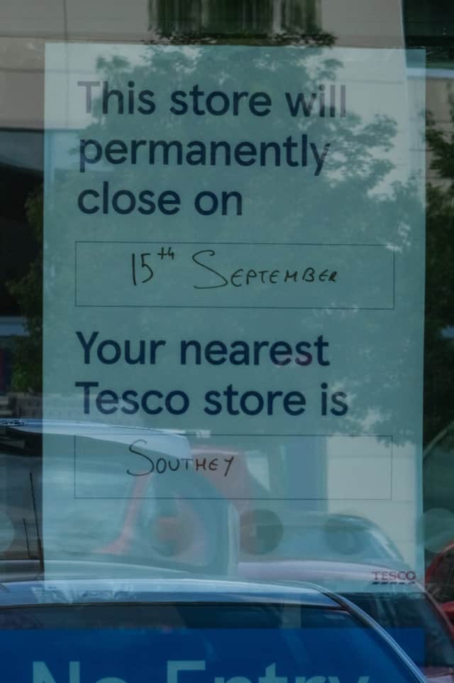 Tesco, Kilner Way Retail Park, in Wadsley Bridge, will be closing for good on September 15 due to low customer demand.