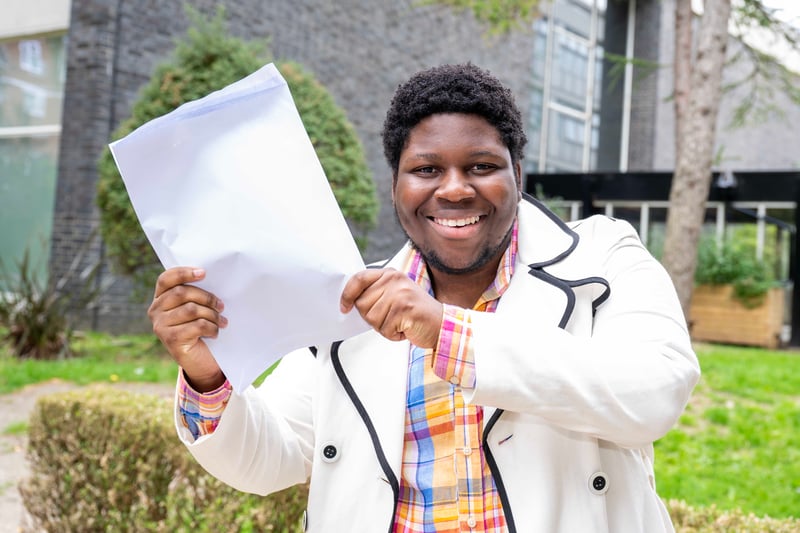 Calvin Weise, 18, who has autism praised the Haggerston School staff for helping him achieve A* in English, an A in sociology and B in religious studies. (Photo by Ben Mole / SWNS)