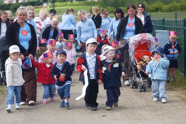 Children from Play To Learn were sponsored to do this toddle in Herrington Country Park 17 years ago.