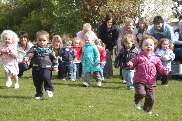 This Barnardo's sponsored toddle went down a storm with these children in Barnes Park 14 years ago.