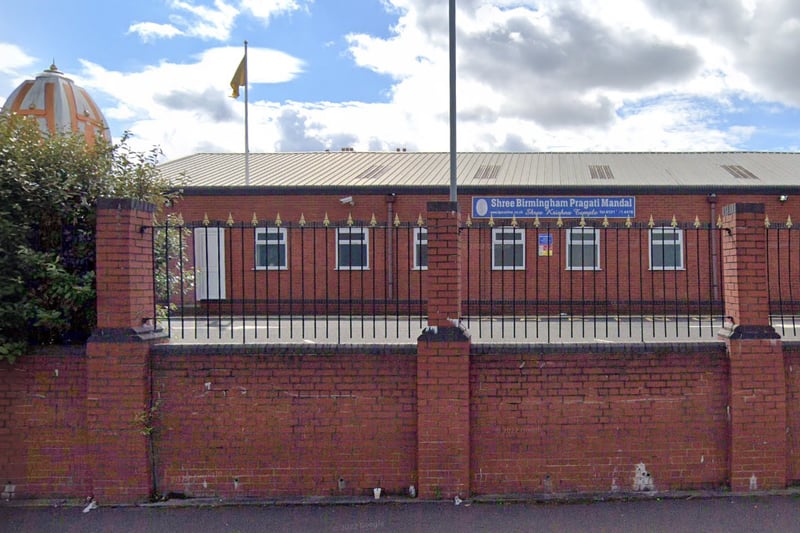 This is also a Lord Krishna temple and is located in Birmingham Pragati Mandal, which  was founded in 1968. The community building was built between 1985 and 1988. BPM is an affiliated member of Gujarati Arya Kshatriya Mahasabha - UK. (Photo - Google Maps)