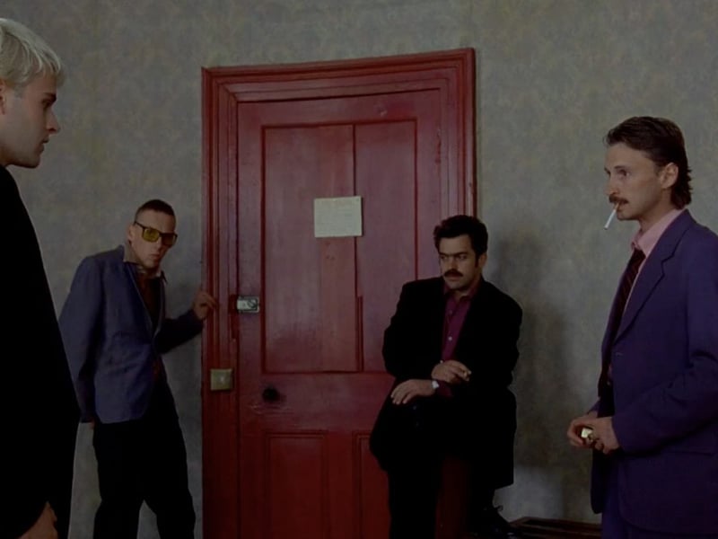 A pivotal scene set in a London hotel room was filmed in the George Hotel on Buchanan Street, the site has since been redeveloped for retail across from Buchanan Galleries. 