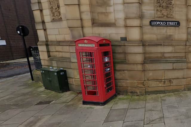 Phone box on Leopold Street