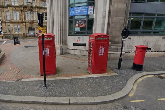 Two phones boxes on Leopold Street are up for grabs