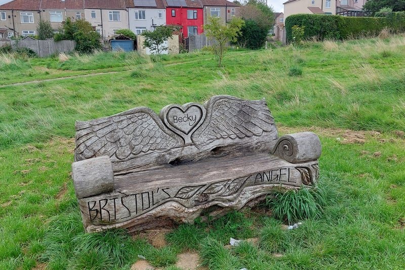 This poignant memorial to murdered St George girl Becky Watts was carved from a single piece of oak.