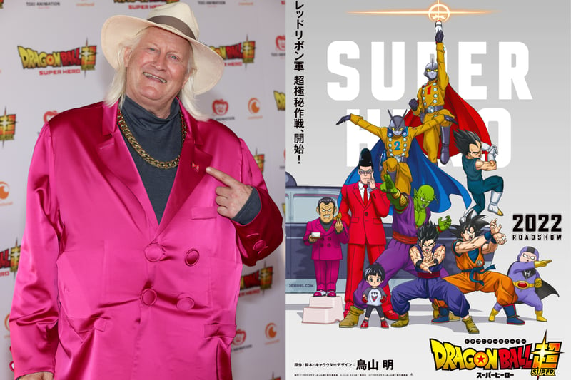 Playing xenophobic business mogul Magenta, Martinet plays an excellent villain. Appearing in the 2022 anime film, Dragon Ball Super: Super Hero – and later the Dragon Ball Legends game – the actor was part of the English dub cast. 
Image: Getty Images/Sony/Crunchyroll/Toei Animation