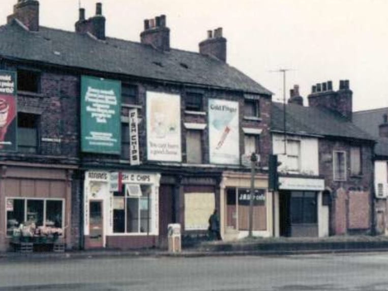 Adrian's fish and chip shop, on Shalesmoor, Sheffield, with Ben Bradley boot and shoe repairers also pictured. Photo: Picture Sheffield/Ted Mace