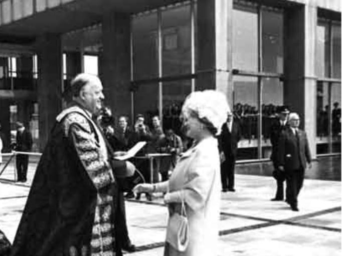 The Queen Mother opens the University of Sheffield Arts Tower, on Western Bank, on June 23, 1966. Photo: Picture Sheffield/Sheffield Newspapers