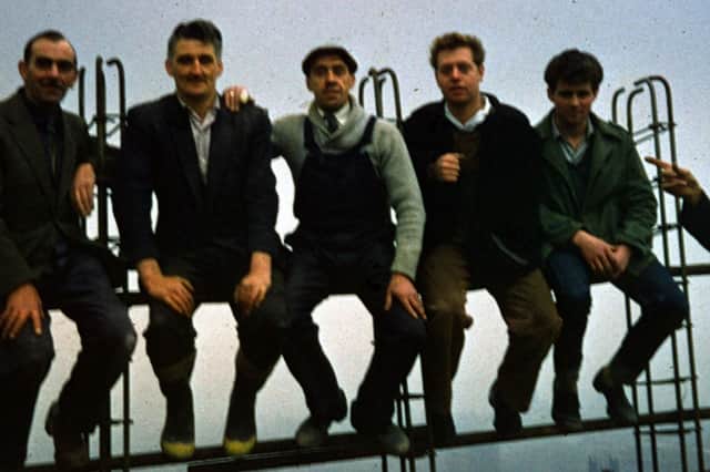Mitchell Construction employees pose for a photo during the topping out ceremony at the University of Sheffield Arts Tower in 1966. Photo: Picture Sheffield/Mr. Row