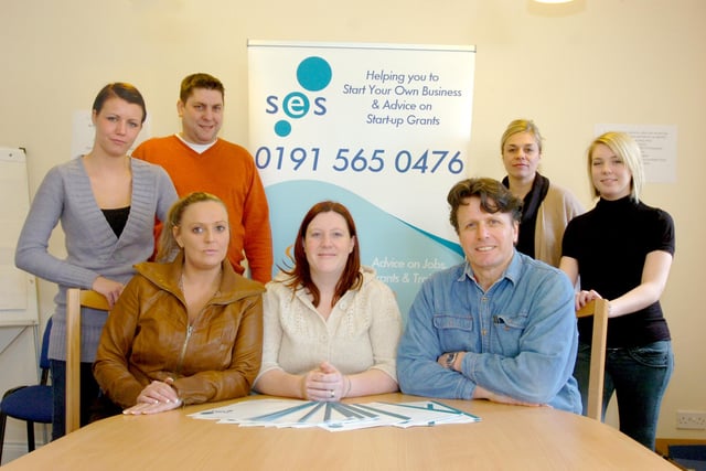 The Working Taskforce set up at SES to help tackle the growing number of redundancies in 2009.
Pictured l-r standing are Adie O'Brien, Paul Wilson, Trish Dodds and Charlotte Scarth. l-r seated Sonya Beckett, Michaelle Brunton and Kevin Marquis.