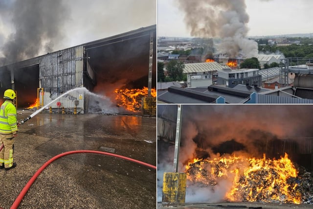 Photos shared with the Star and taken by our reporter, David Walsh, have shown extent of a large blaze in Attercliffe, Sheffield.