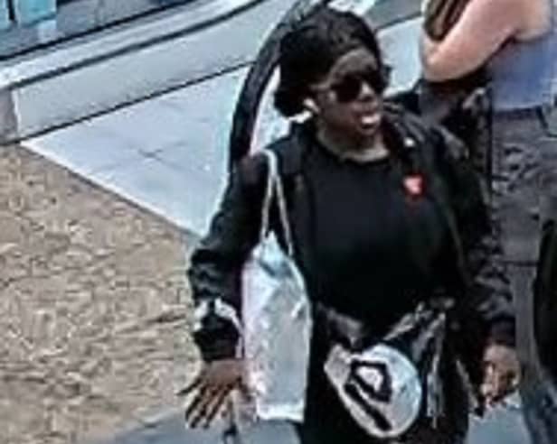 Police want to speak to the woman in this picture, and think she may be able to help them with an investigation after stolen credit cards were used in a £4,500 shopping spree at Meadowhall