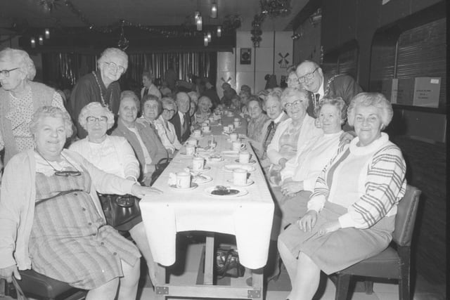 Get the mince pies out. It's the Redby Over 60s Christmas Party at Mill View Club in 1987.