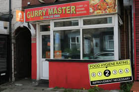 Curry Master, on Abbeydale Road, in Nether Edge, has been given a food hygiene rating of 2/5, meaning improvements are necessary. 