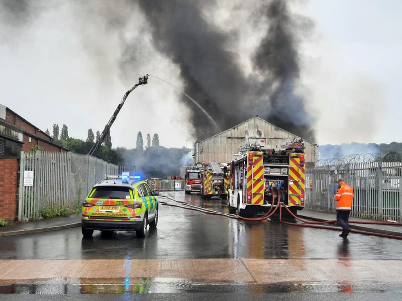 Firefighters have described the incident as a 'large fire', and advise nearby residents to keep their windows closed. Picture: David Walsh, National World