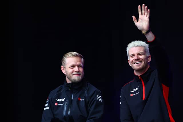 Nico Hulkenberg, right, with Haas teammate Kevin Magnussen. (Picture: Getty Images)