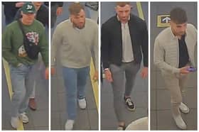 Police are appealing for information and have issued pictures of people they think may hold important information, after a man suffered a fractured skull in violence at Sheffield railway station