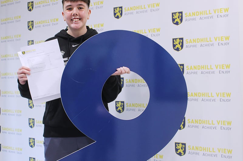 Sandhill View Academy student Grace Cuthbertson celebrating her GCSE results.