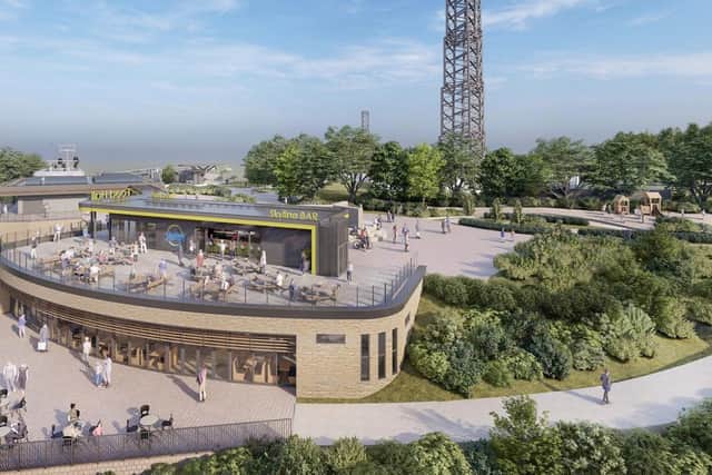 Skyline Swansea is set to have a cable car, chair lift, zip wires, tobogganing, mountain bike run and restaurant. Pix: aad architects