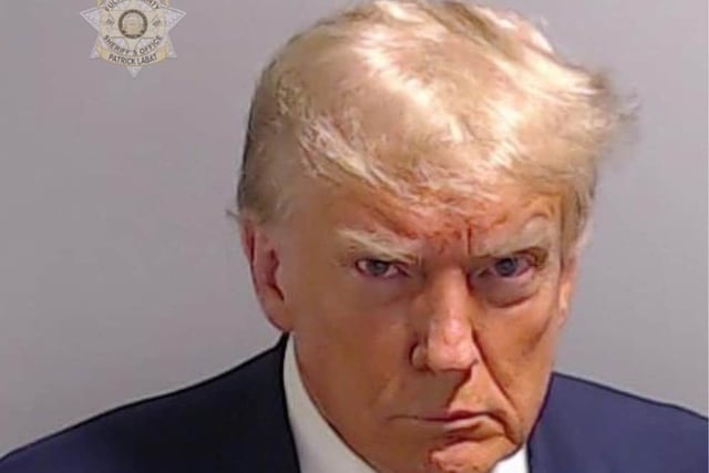 And last, but certainly not least, the first ever mugshot of a former US President. The historic Donald Trump mugshot released after arrest in Georgia last night (August 24 2023). The former President says he is innocent.