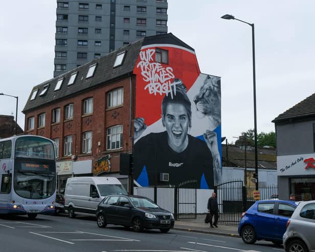 This giant Millie Bright mural has been unveiled on London Road Sheffield, not far from the home ground of her former club, Sheffield United. The Chelsea player captained England in the recent women's football World Cup. Picture: Dean Atkins, National World