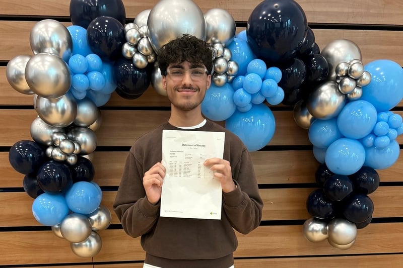 Yaseen, at Sheffield Park Academy, who achieved two grade 9s in English Language and English Literature and five grade 7s in history, maths, physics, business and chemistry.