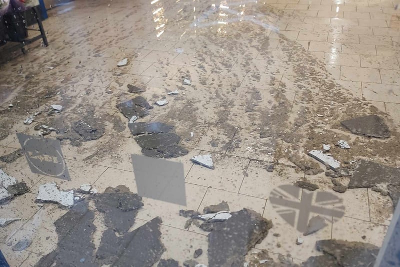 Damage to the floor in Lidl (Photo credit: Karen Gibbs-Pearce) 