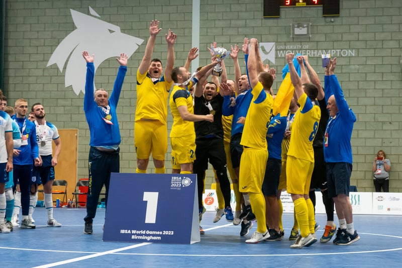 The Ukrainian partially sighted football national team won the final of the competition in the 2023 IBSA World Games against England (4-3), in a dramatic last few seconds for the host team in extra time.