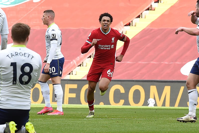 This Alexander-Arnold strike from distance earned them a vital three points and ended a run of six consecutive defeats at Anfield.
