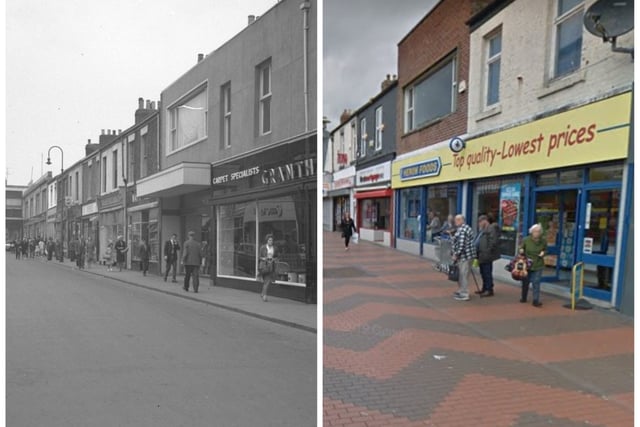 How Blandford Street looked in 1962 and much more recently, courtesy of Google Maps.