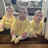 Mum Caitlin Hammerton has told of the first year being mum of triplets (From left) Thea, Esmae and Lily. 
