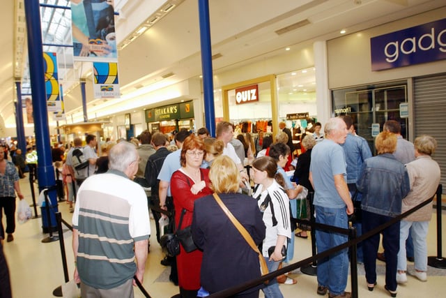 Queues formed to see Sir Bobby Robson in the shop in 2005.