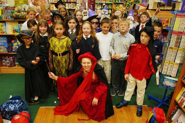 These pupils from St Joseph's RC Junior School visited Ottakars as part of their Harry Potter Day celebrations in 2003.