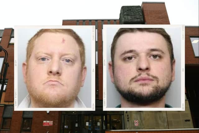 Arnold (right) was sentenced to 15 months’ custody, suspended for two years, while O'Mara (left) was jailed for four years during a sentencing hearing held at Leeds Crown Court (pictured) on February 9, 2023