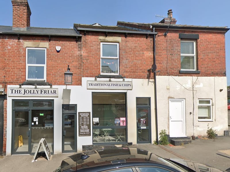 5-star takeaway: The Jolly Friar at 123-125 Valley Road, Meersbrook, Sheffield. Rated on December 12