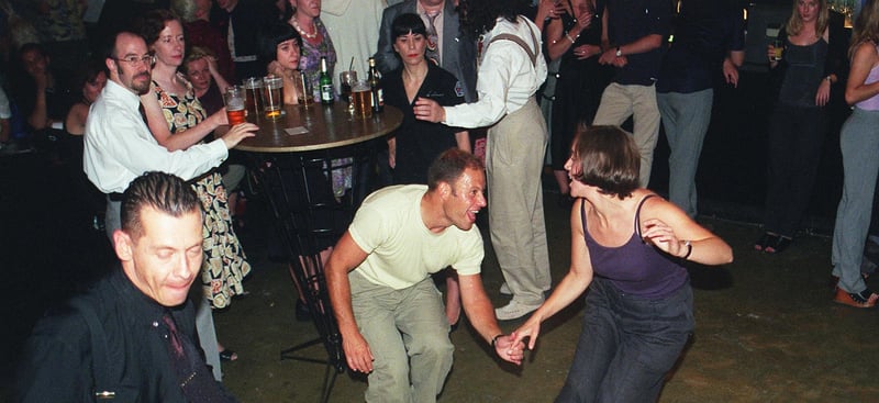Action on the dance floor at The Hip Joint, a new night at the Forum, on Devonshire Street, Sheffield, in 1999.