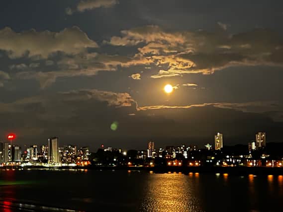 The lunar phenomenon, which last occurred in 2009, drew Londoners out of their homes in their droves to take photographs.