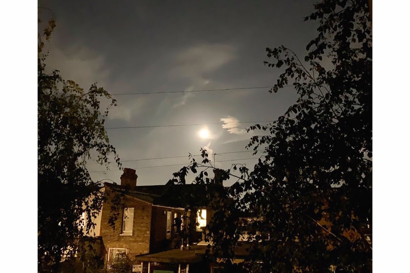 The blue moon was unusually close to Earth on Wednesday night, therefore a ‘supermoon’.