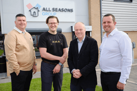 Kevin Oldfield (All Seasons Energy Director), Daniel Särefjord (Aira UK CEO), Clive Betts (MP for Sheffield South East) and Richard Moule (All Seasons Energy Director)