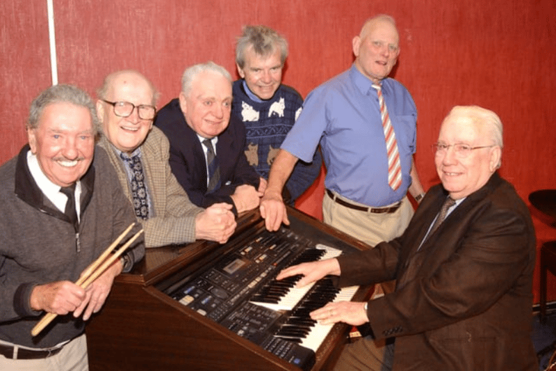 A 50-year entertainment anniversary had been reached when this photo was taken at the Elmfield Social Club in Hebburn in 2005. In the photo are Jonnie Graham, Syd Briggs, Harry McGuinness, Nichol Wilson, Ray Tones and John Cram. But who can tell us more about this scene? Photo: IB