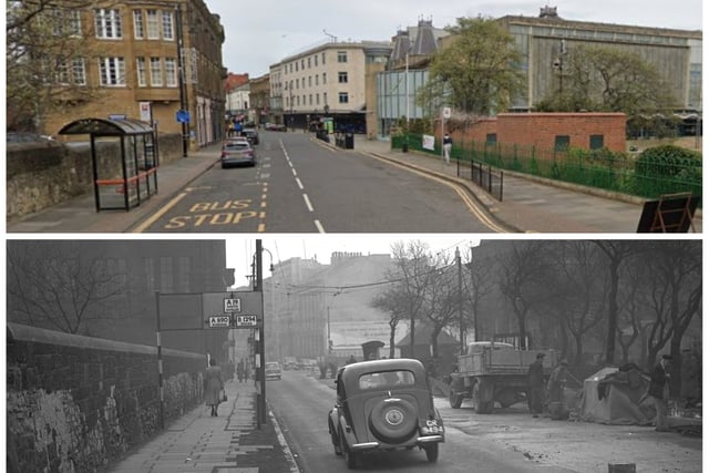 Here is Burdon Road in 1954 and in April last year. (Google Maps)