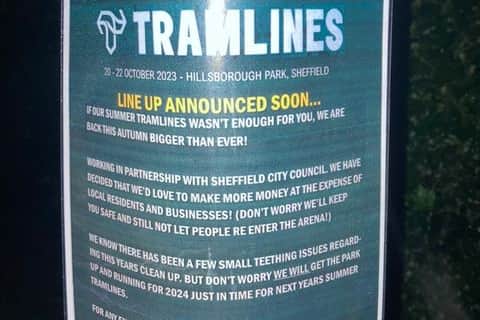 Notices, using Tramline's font and colours, have appeared in the district warning it will be back ‘bigger than ever’ in 2024.
