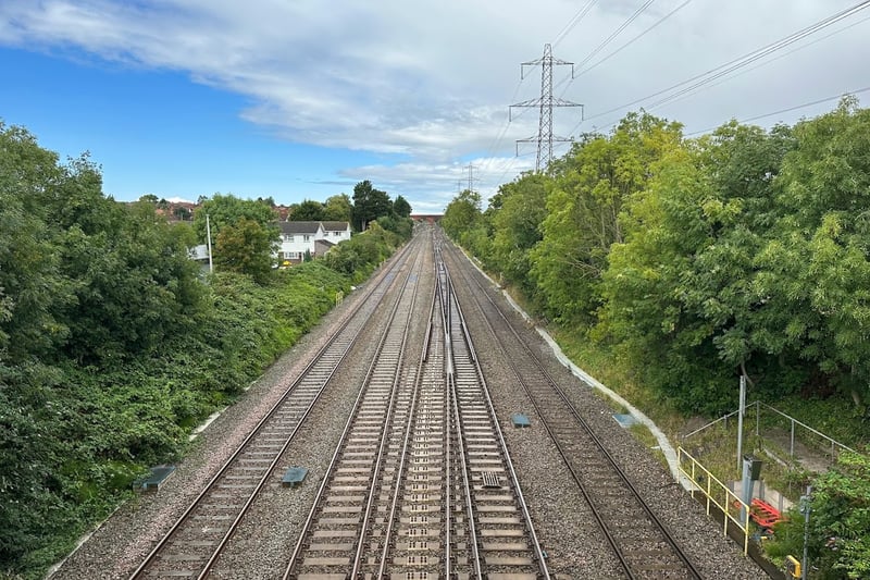 Horfield had its own railway station off Bonnington Walk. From this bridge on Constable Road, it was at the top left of the picture. The station closed in 1964. Plans are afoot to build a new station for Lockleaze on the other side of this bridge.