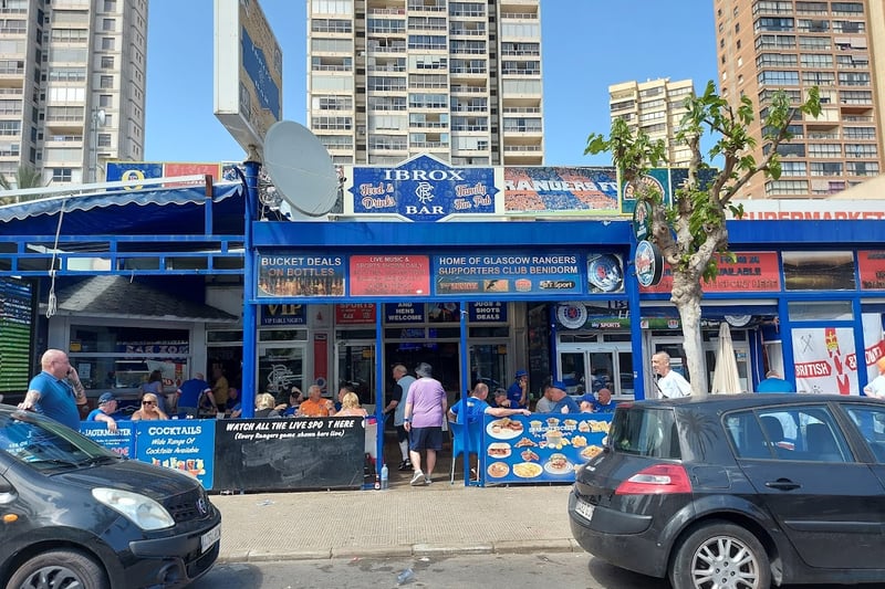 Those holidaying in the popular British tourist destination of Benidorm will want to visit the Ibrox Bar to catch the Rangers game.