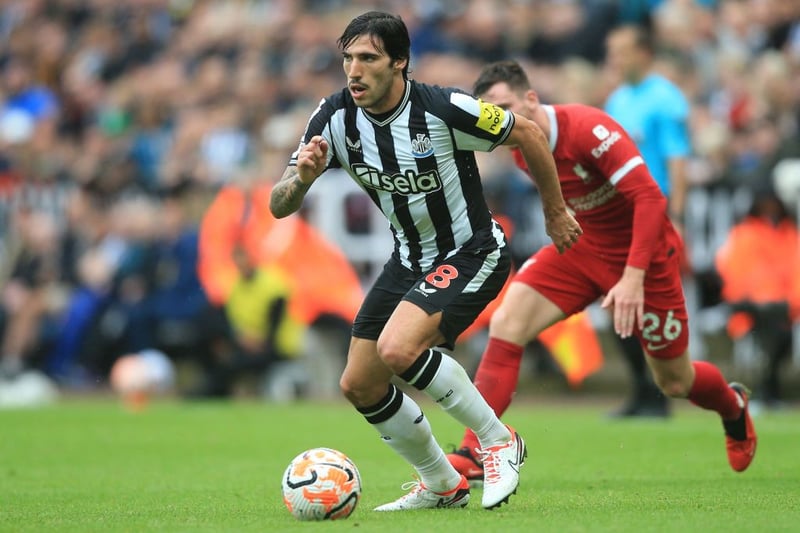 Tonali is still adapting to life in the Premier League but the early signs are promising. 